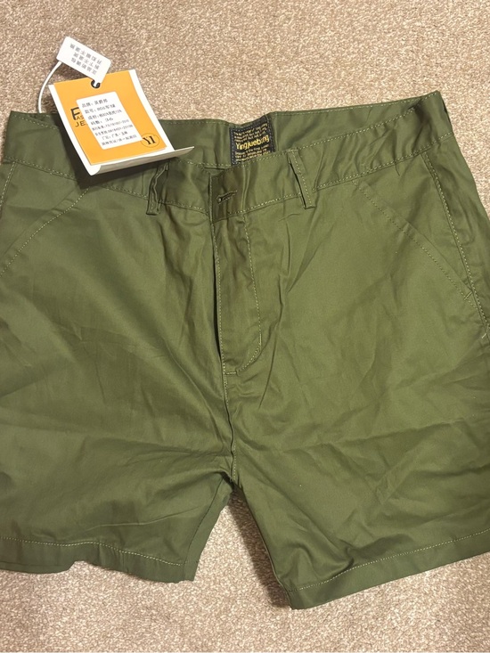 Temu Other - Summer New American Shorts Men's Men's Olive Green Casual Shorts